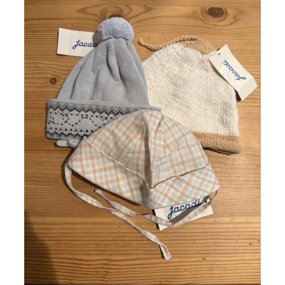 Jacadi winter hat sun hat 3 months baby bundle NWT JW